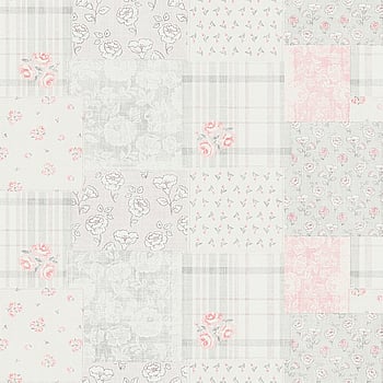 Galerie Wallcoverings Product Code MC61047 - Maison Charme Wallpaper Collection - Grey, Pink, White Colours -  