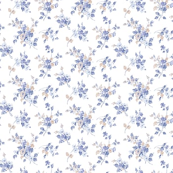 Galerie Wallcoverings Product Code PF38103 - Pretty Prints Wallpaper Collection - Blue, Cream Colours -  