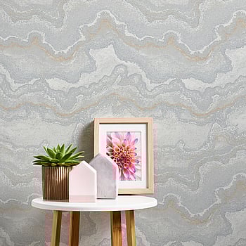 Galerie Wallcoverings Product Code WH30177 - Welcome Home Wallpaper Collection - Silver Grey Colours -  